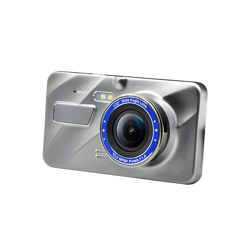 Dash Cam กล้อง DVR กล้อง4นิ้ว Full HD 1080P Video Recorder Registrator Auto Dashboard Dual Dashcam สีดำ DVRs รถกล้อง
