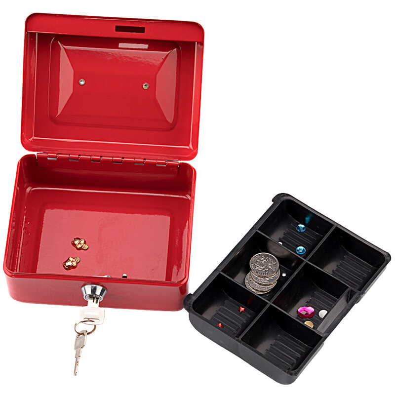 【US Warehouse】CB152 Stainless Steel Small Safe Box Red
