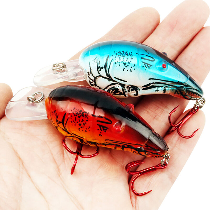 1PCS Hard Bait Bionic Bait 75mm 11.3g Spinner For Fishing Crayfish Tanta Rattling And Vib For Winter Sea Fish Lure