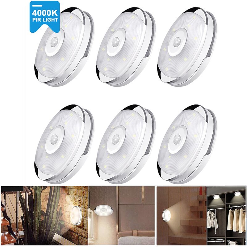 Nacht Licht Batterie Power Motion Sensor Licht für Kleiderschrank Treppen Küche Schlafzimmer Schrank Licht Led-lampen Nacht Lampen
