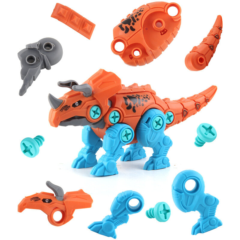 Детский винтовой игрушечный динозавр с отсоединяемой гайкой, имитация Юрского периода, тираннозавр рекс