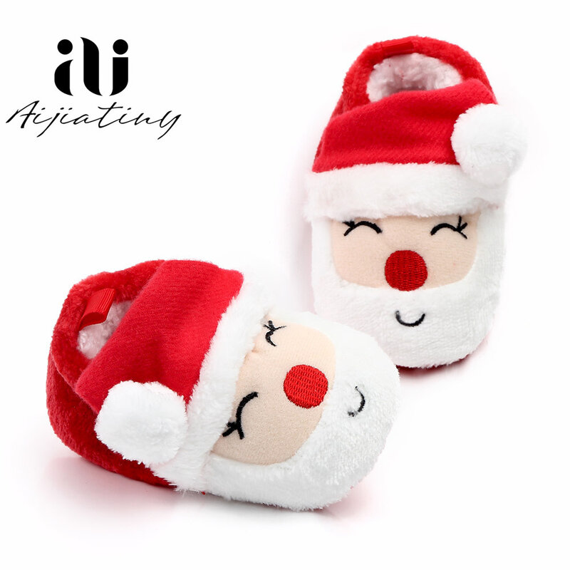 Christmas Warm Shoes 2020 Kids Toddler First Walkers Winter Baby Boys Girls Shoes Xmas Cosplay Cute Cartoon Kids Animal Shoes