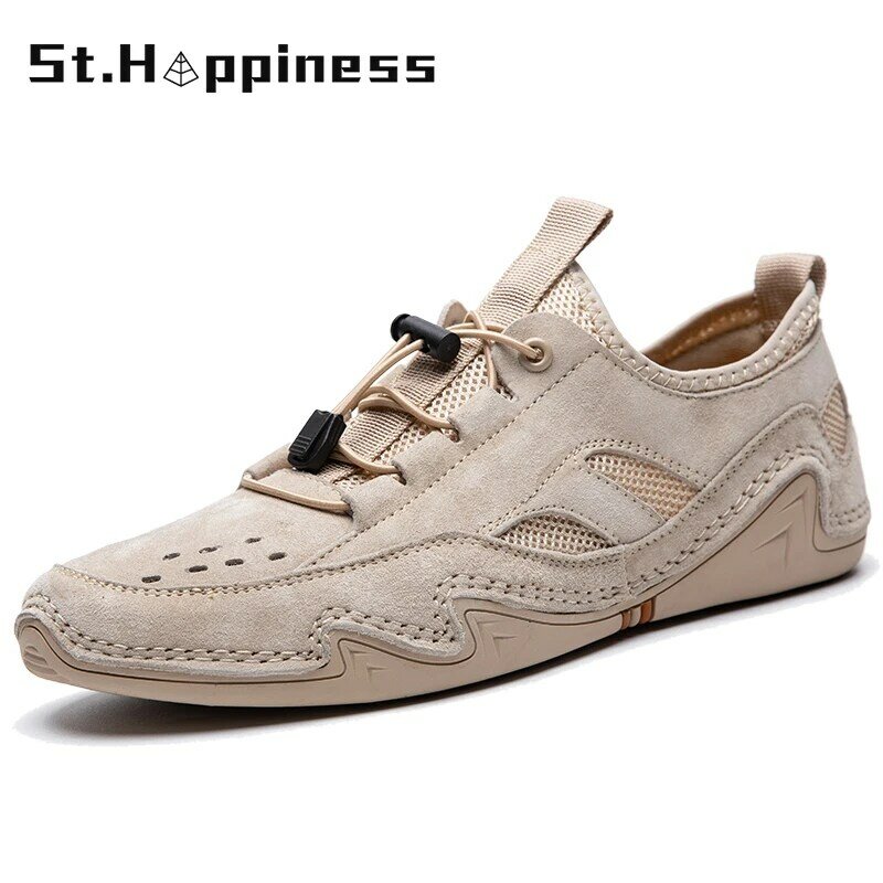 New Summer Men's Casual Shoes Breathable Mesh Sneaker Fashion Outdoor Lightweight Driving Shoes Walking Flat Loafers Big Size