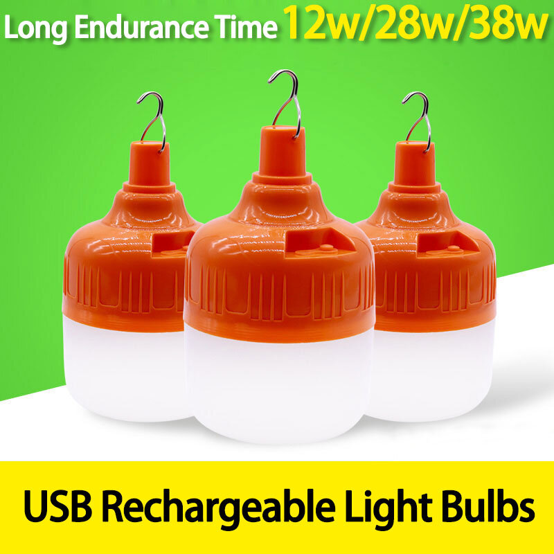 Usb充電式電球緊急電球ナイトマーケットの屋台電球屋外のキャンプの照明卸売ledランタン