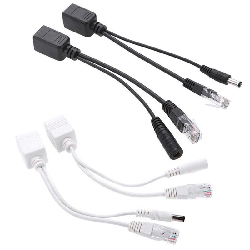 10 Buah (5 Pasang) Konektor Kabel Adaptor POE Kabel Daya Pasif Adaptor PoE Ethernet Kit Injector + Splitter RJ45 12V 24V 36V