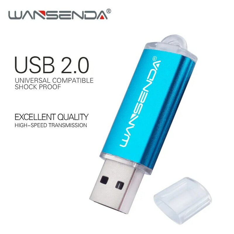 WANSENDA chiavetta USB in metallo mini Pen Drive 4GB 8GB 16GB 32GB 64GB 128G 256GB pendrive Memory Stick USB a capacità reale