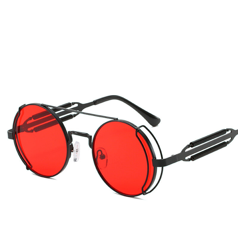 Солнцезащитные очки в круглой оправе в стиле киберпанк