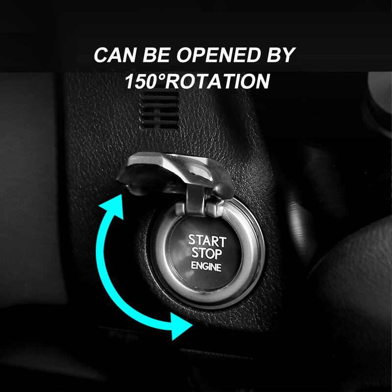 1pcs Car Interior Engine Ignition Start Stop Push Button One Button Ignition Key Decorative Switch Button Cover Trim Sticker