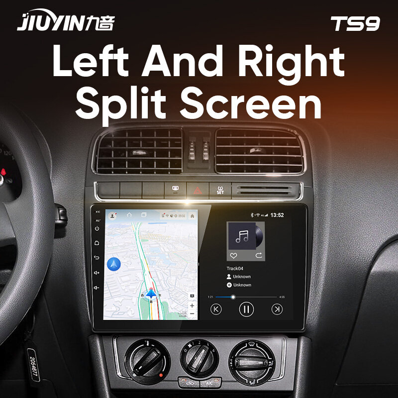 JIUYIN-Radio Multimedia con GPS para coche, Radio con reproductor de vídeo, Android 10, No 2 din, para Volkswagen POLO 5 2008 - 2020