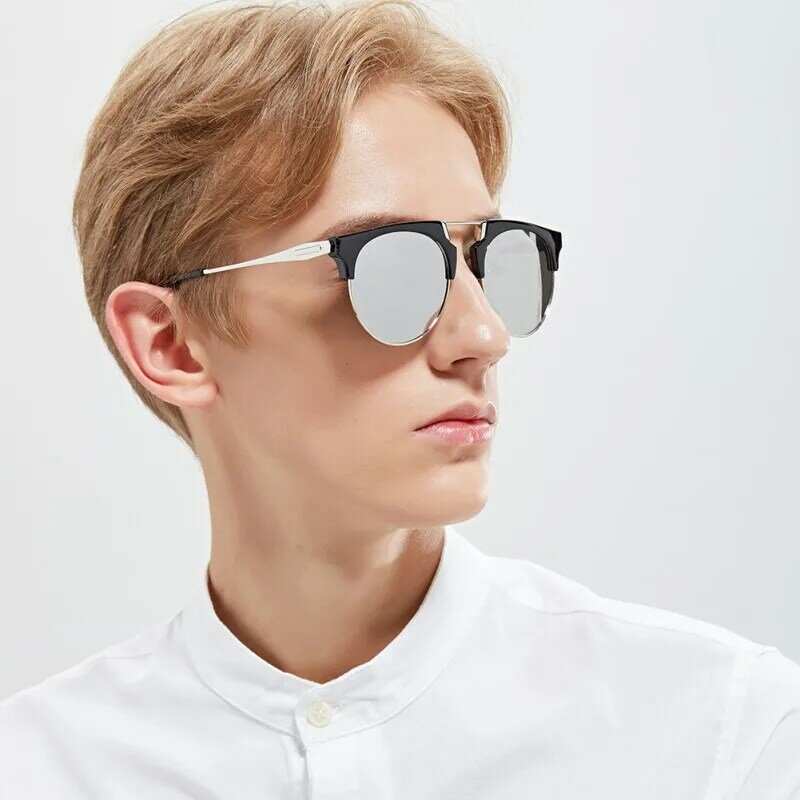 Estate Trendy Fashion Style Retro occhiali da sole riflettenti colorati occhiali da sole per uomo donna occhiali da sole gentleman Beach