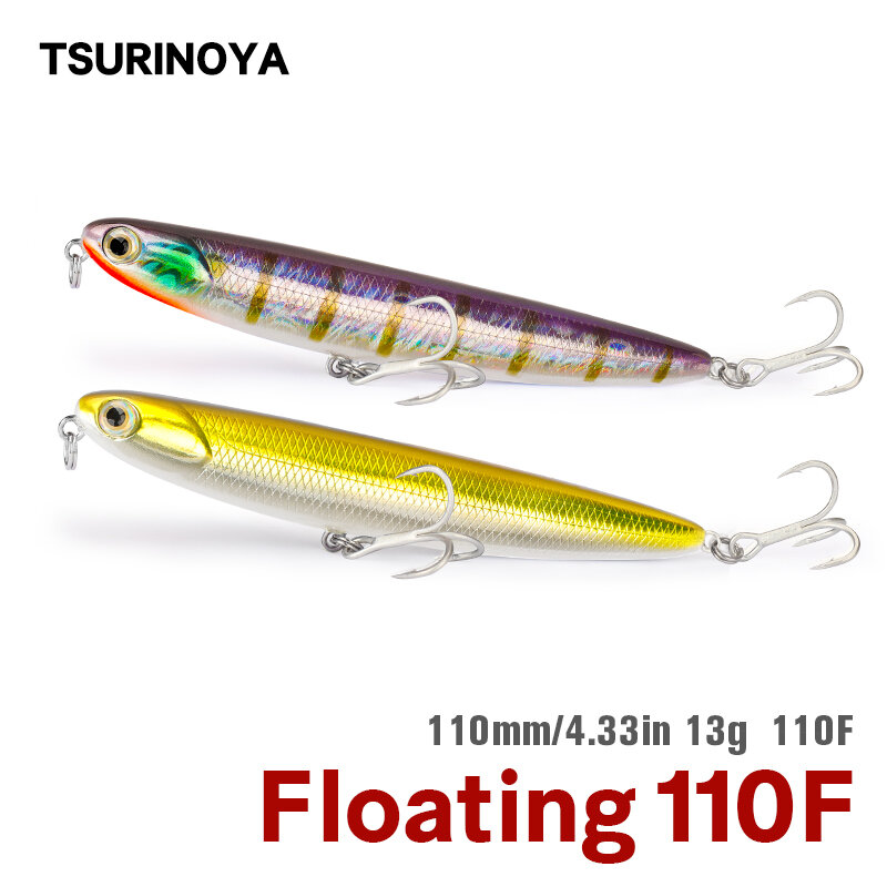 TSURINOYA – leurre rigide Pencil pour la pêche en surface, appât artificiel pour le lancer longue couche, DW27, 110mm, 13g