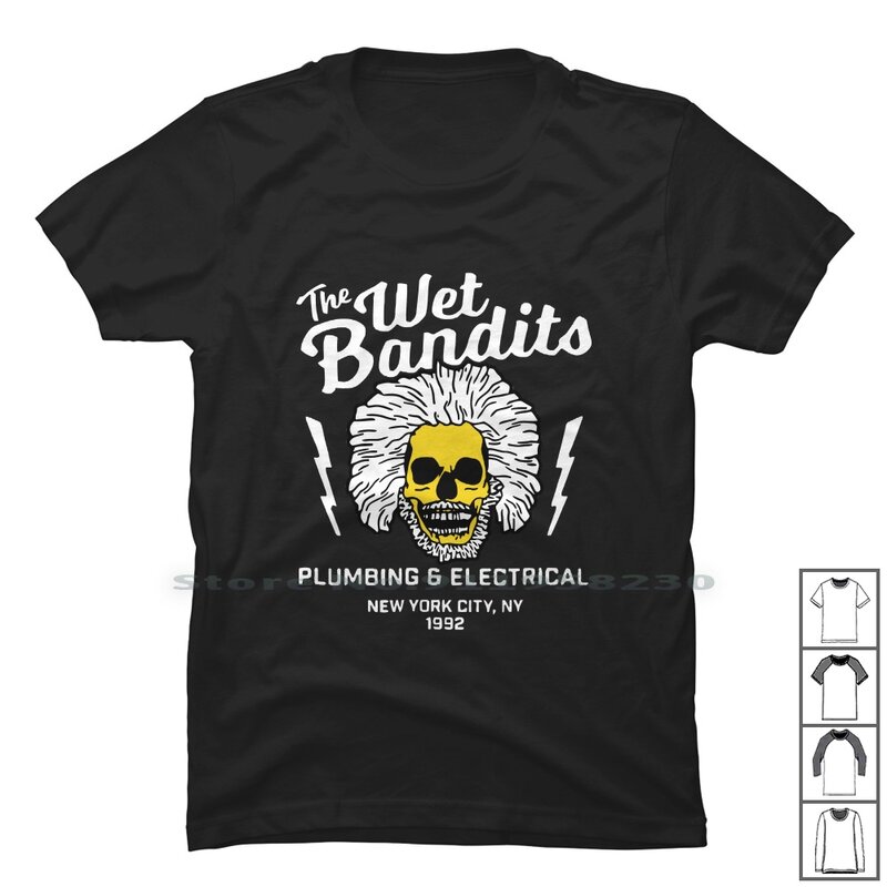 Camiseta de The Wet Bandits 100% algodón con citas populares Bandit Trend Skull Some Meme Band Wet Ban Hot End