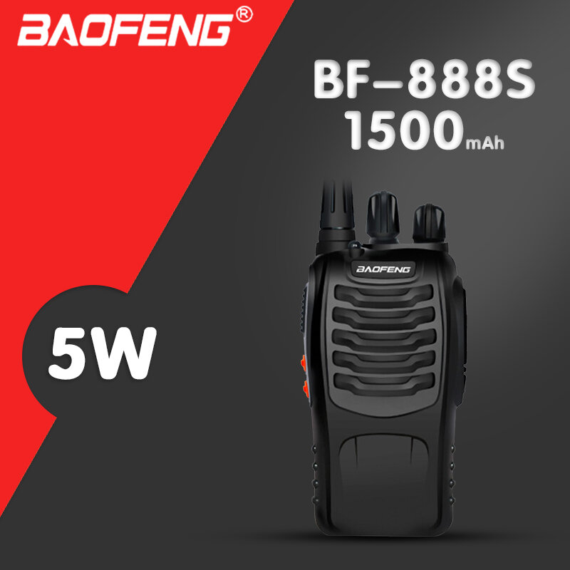 1/2PCS Baofeng BF-888S Walkie Talkie 5W CB UHF 400-470MHz Comunicador Transceiver H777 caricatore USB Radio bidirezionale economico