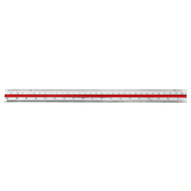 Kunststoff Rot Gelb Grün Dreieckige Skala Lineal 1:100 1:200 1:250 1:300 1:400