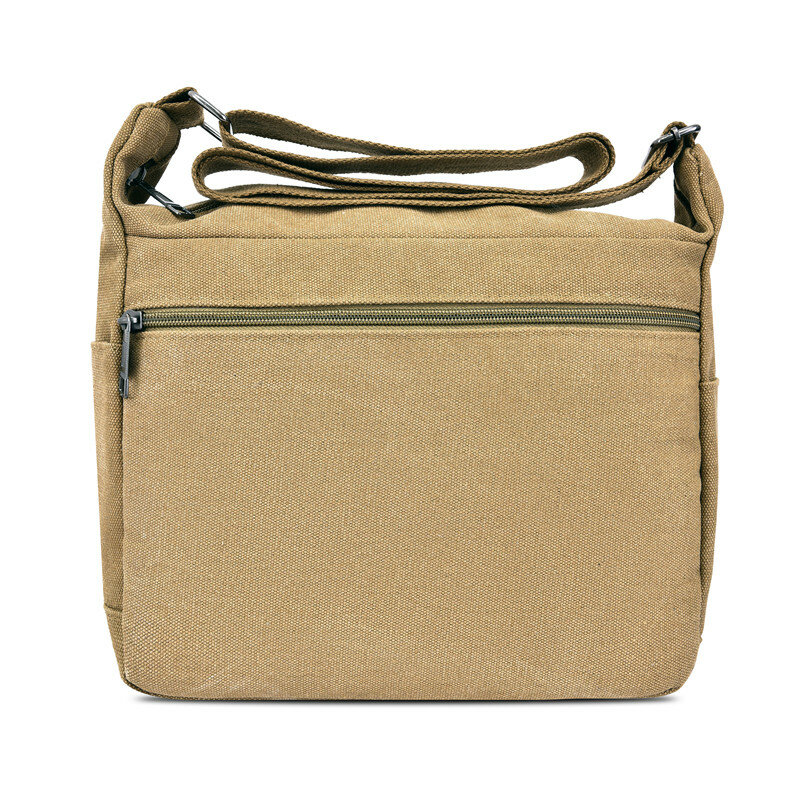 AOTTLA-Bolso de hombro informal para hombre, bolsa de mensajero de calidad de Color sólido, con cremallera de 3 capas, a la moda, multifunción