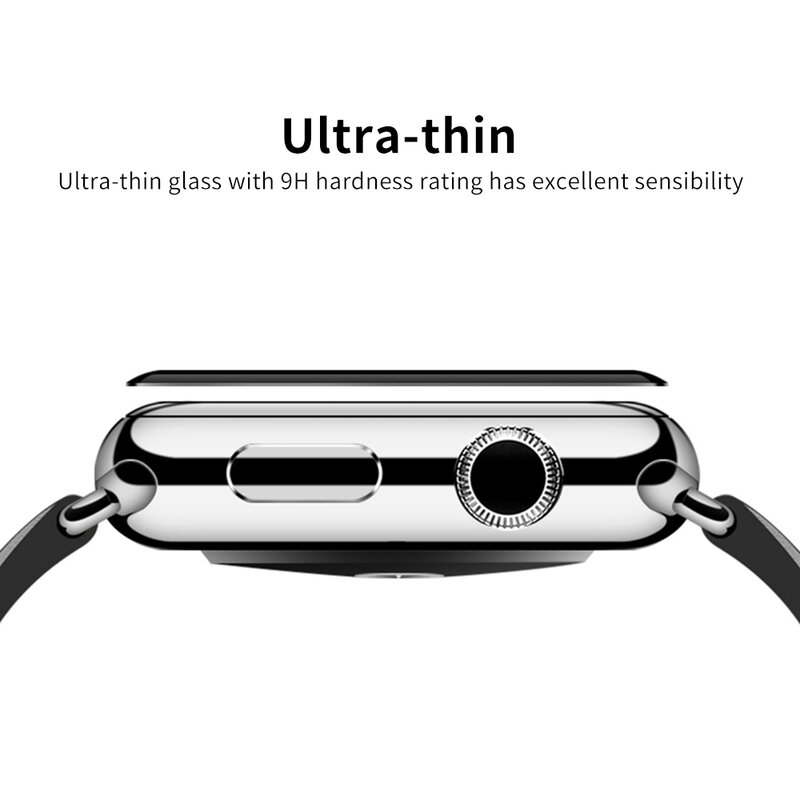 Protector de pantalla transparente, película protectora de cobertura completa para iWatch 4 5 40MM 44MM, cristal no templado para Apple Watch 3 2 1 38MM 42MM