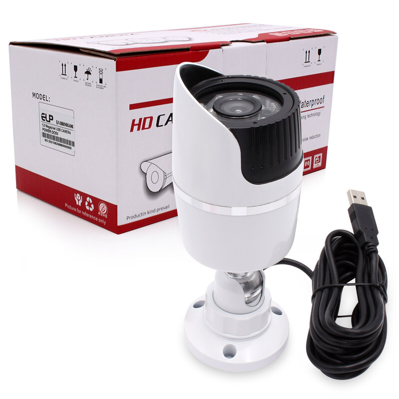ELP – caméra de Surveillance extérieure USB 1080P, 2 mégapixels, étanche, Vision nocturne IR, vidéosurveillance, support otg, prise en charge Bullet