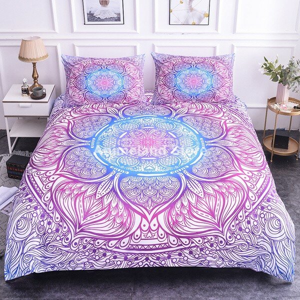 2021 New Mandala Pattern 3D Print Fantasy Beautiful Bedding Set Bedroom Bed Duvet Cover Sets Bedclothes Queen King Single Size