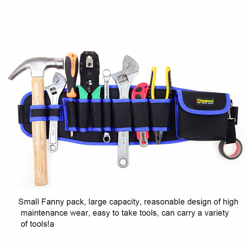 Portable Electrician Tool Waist Bag Tools Storage Belt Pouch Multifunctional Electric Drill Holder Electrician Waist Tool Bag