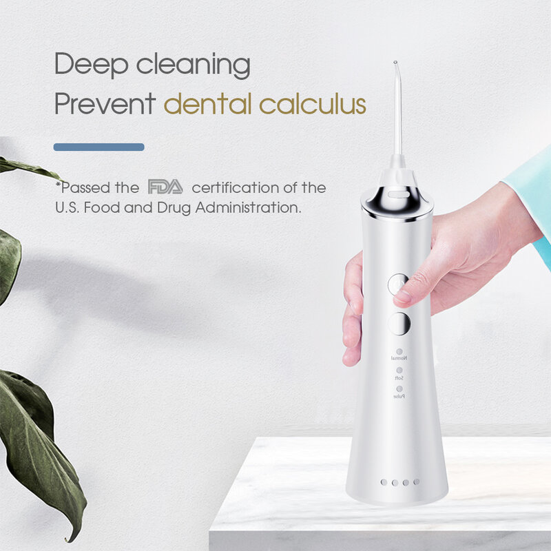 Boi Oral Irrigator Syringe Water Flosser Portable Electric Tooth Dental Water Jet USB Rechargeable 150ML IPX7 Teeth Cleaner