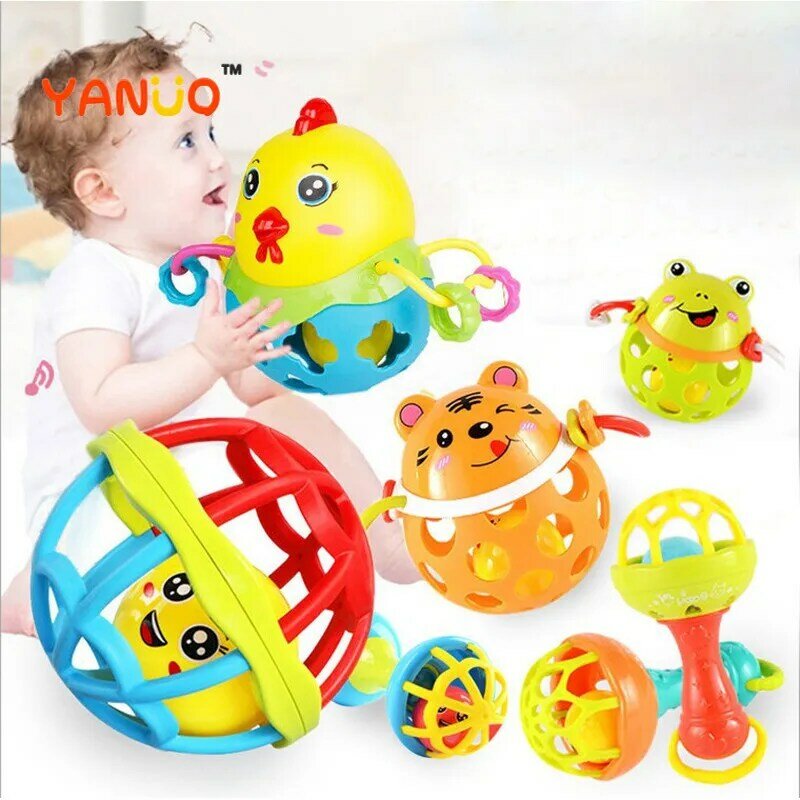 Brinquedos para bebês, 0-24 meses, chocalhos macios, brinquedos educacionais infantis, bola de doce para recém-nascidos, brinquedos para bebês