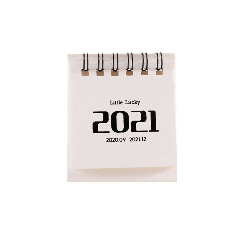 2021 semplice Morandi mini Desktop Paper calendario semplice doppio pianificatore giornaliero pianificatore da tavolo Agenda annuale Organizer