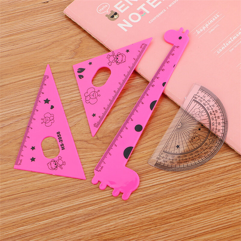 Cartoon Ruler Learning Stationery Student Four Ruler Piece Giraffe Drawing Ruler Gift School Supplies Stationery & Office Rulers