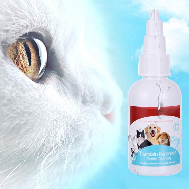 50 مللي الحيوانات الأليفة فقط مزيل بقع العين للكلاب الفراء الأبيض والدموع القط إزالة البقع العلاج