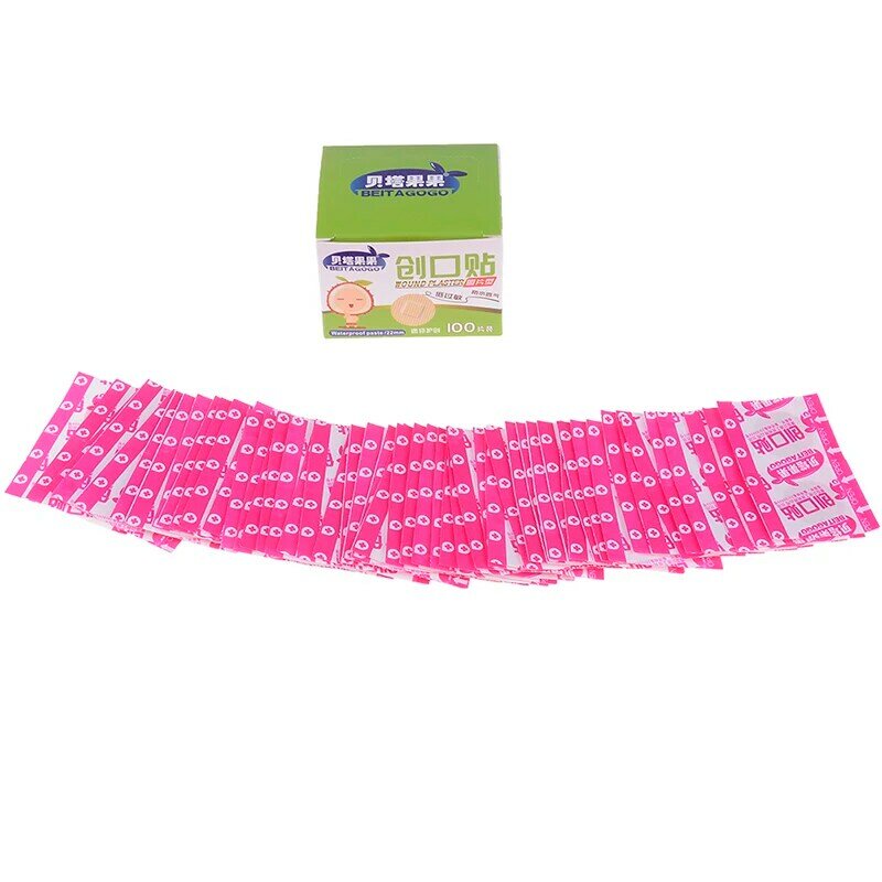 100 Pcs Mini Round Disposable Medical Adhesive Bandage Band-aid Wound Plaster Wound Care