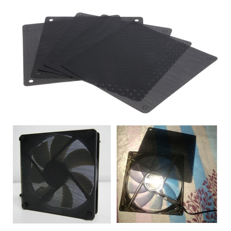 5 komputer stancjonarny siatki skrzynia z PVC wentylator filtr pyłowy osłona pyłoszczelna obudowa osłona przeciwpyłowa