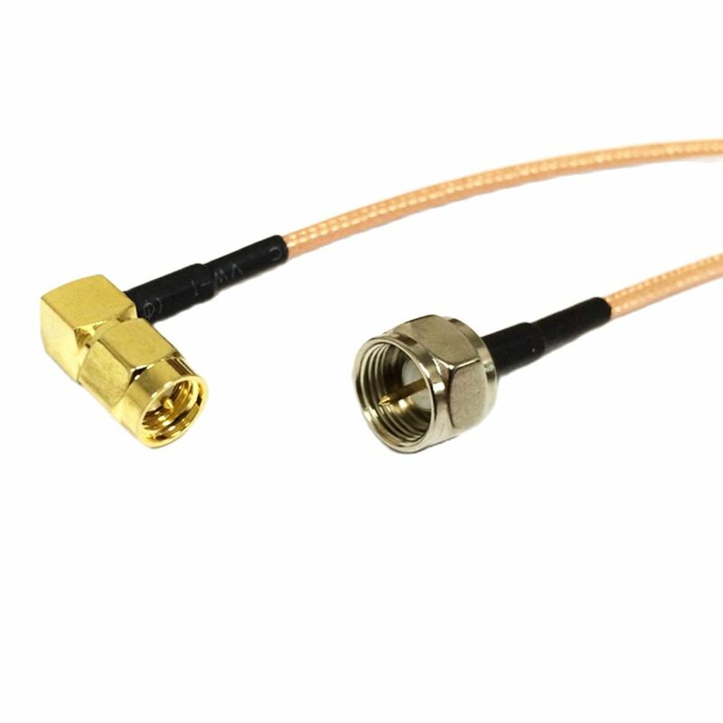 Conector macho SMA de ángulo recto de 90 grados a F, Cable Coaxial RG316, adaptador de 15CM y 6 pulgadas, nuevo, 1 unidad