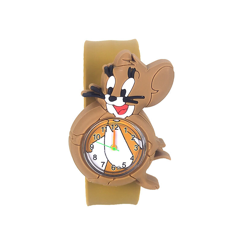 Gift Clock for Boys Girls 49 Different Styles Cat, Mouse, Fox, Lion, Dolphin, Cartoon Children's Watch for Learning Time Hours