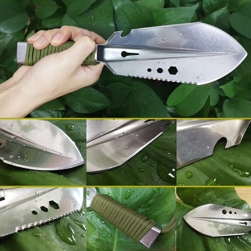 Multifunction Garden Tools High Manganese Steel Shovel Bottle Opener Hex Wrench This garden shovel can also be used as hand saw,