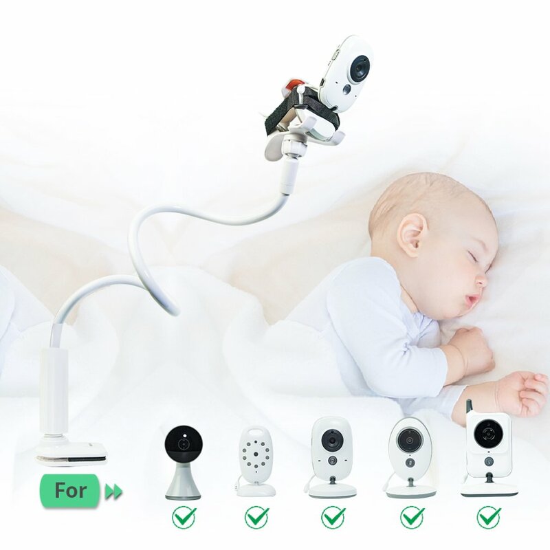 Soporte de cámara Universal multifunción para Monitor de bebé, soporte de brazo largo ajustable para cama