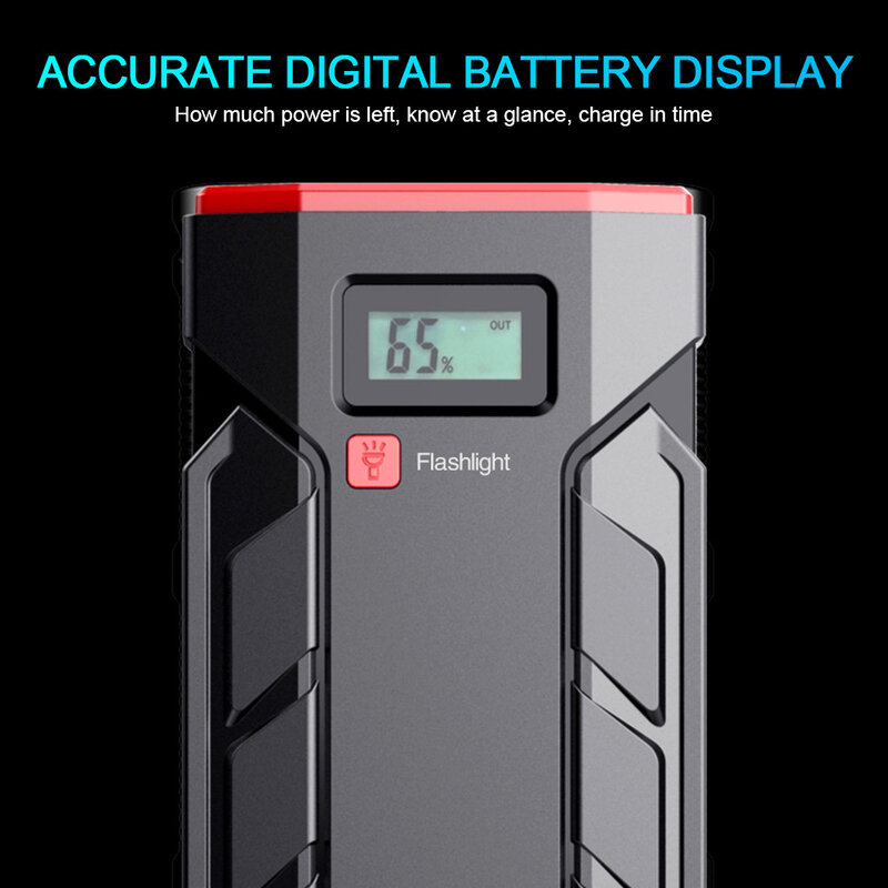 1000A Car Jump Starter 50800/68800Mah High power Portable Emergency Charger Battery Booster Power Bank 12V Starting Device Cable