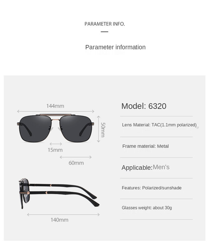 Men Polarized Sunglasses Goggle UV400 Alloy Square Frame Fashion Rays Brand Designer Driving Sun Glasses for Men Women 2021 New