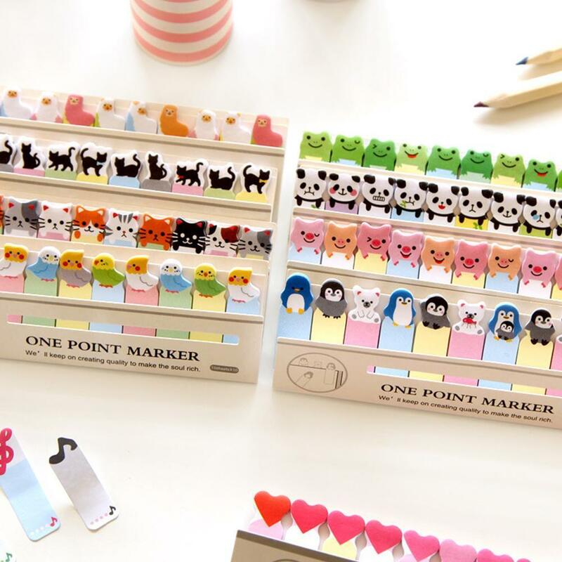 1 Pieces Cartoon Cat Panda Self-adhesive N Time Memo Label Paper Notes Stickers Pad Sticky Animal Stationery Bookmark Suppl V9D8