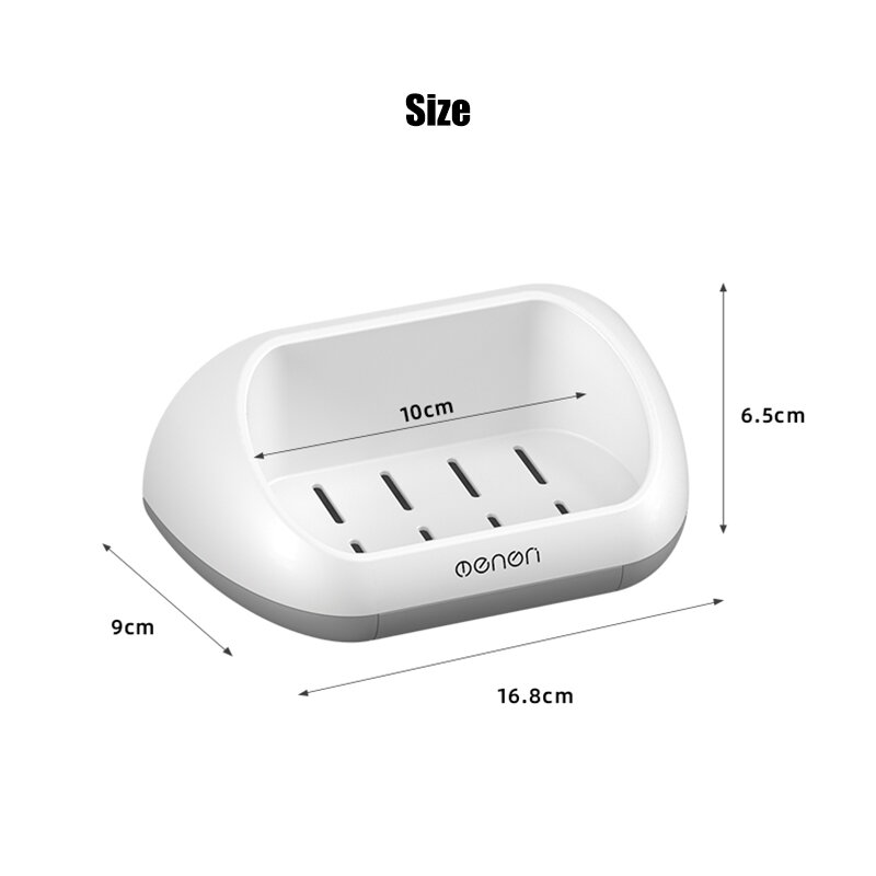 TERUP-Soporte de jabón portátil para ducha, caja de almacenamiento, contenedor con escurridor, juegos de accesorios de baño, estante de pared