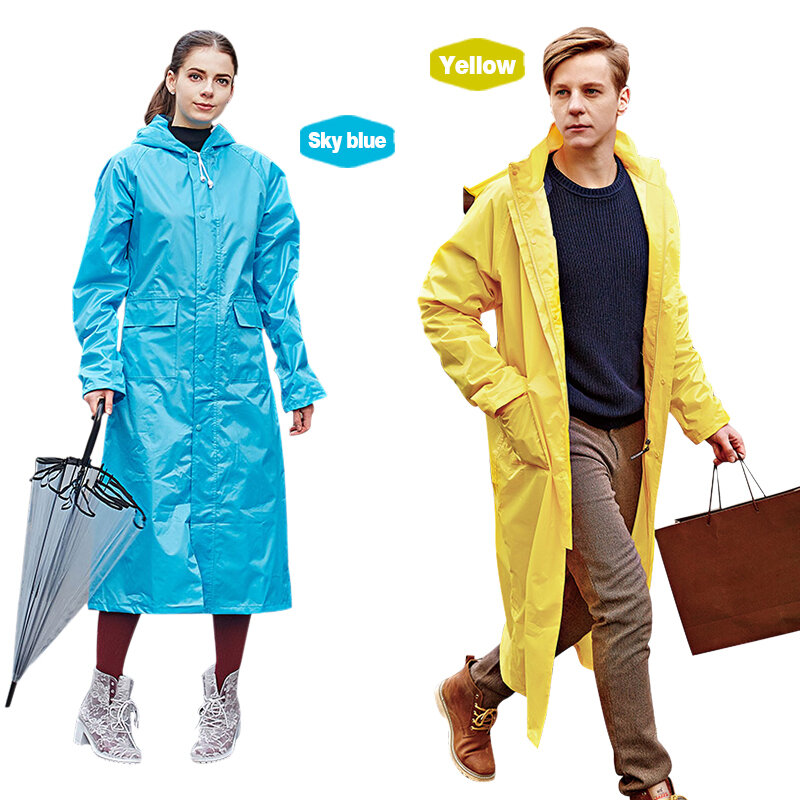 Rainfreem-manteau imperméable Double couche pour femmes/hommes, Trench-Coat imperméable, vêtements de pluie