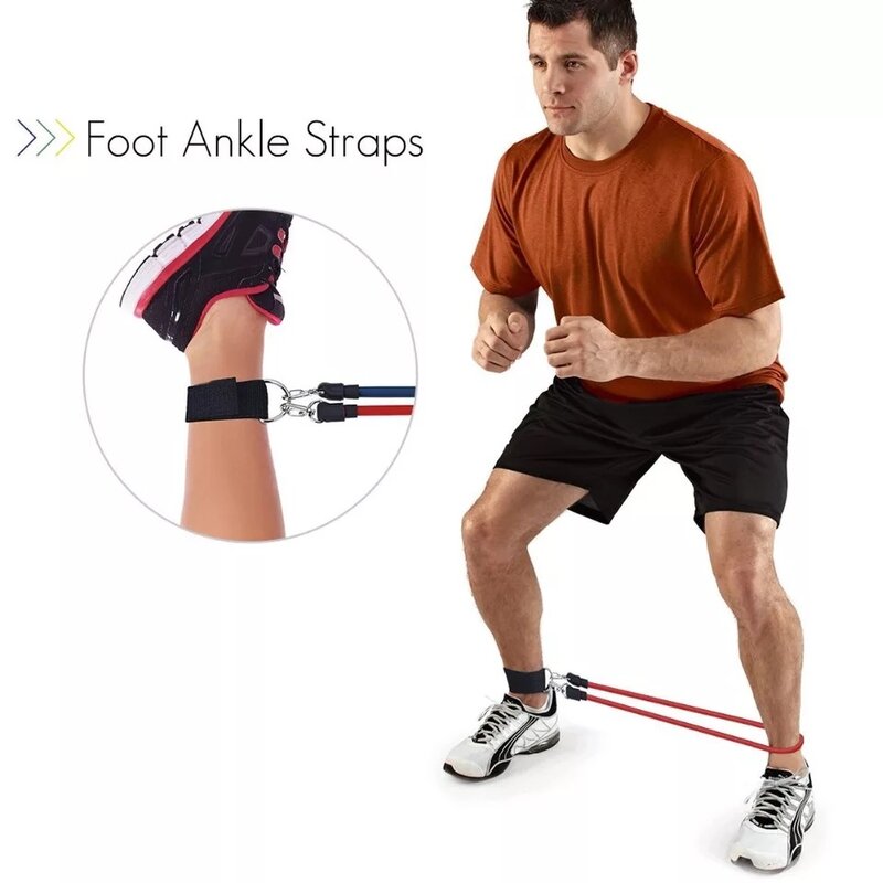 Juego de bandas de resistencia para hacer deporte, expansor para Yoga, ejercicio, Fitness, tubos de goma, banda elástica para entrenamiento en casa, gimnasio