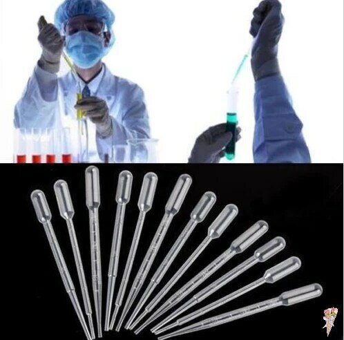 10Pcs   Transparent Pipettes Disposable  Plastic Eye Dropper Transfer Graduated Pipettes For Resin Silicone Mold 3ML