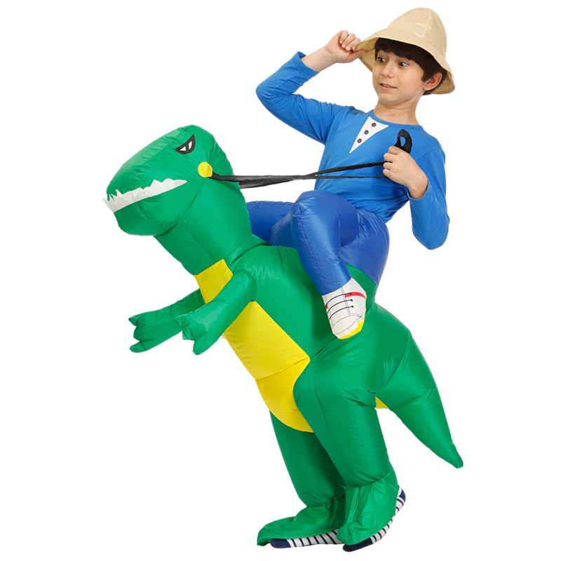 할로윈 풍선 공룡 의상 라이드 T-렉스 카니발 재미있는 정장 어린이 성인 푸림 파티 코스프레 동물 블로우 업 의상