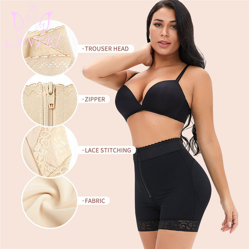 Lanfei Body Shaper Slipje Taille Trainer Vrouwen Faja Tummy Controle Naadloze Ondergoed Butt Afslanken Slips Plus Size Shapewear