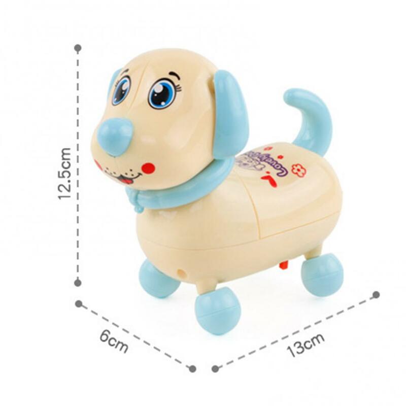 Miga obrotowy elektryczny uroczy pies z kreskówki zabawka z dźwiękiem światła dzieci prezent
