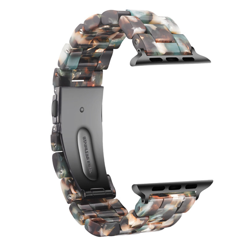 Italiaanse Hars Band Voor Iwatch 44Mm/42Mm Voor Apple Horloge 5 40Mm 38Mm Armband Pols keramische Band Handgemaakte Serie 5/4/3 Horlogeband