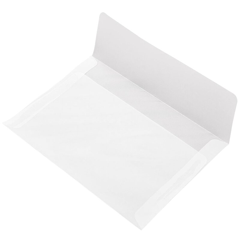 Paquete de sobre blanco transparente para postales, Sobres de papel Vintage DIY, suministros para escuela y oficina, 10 Uds.