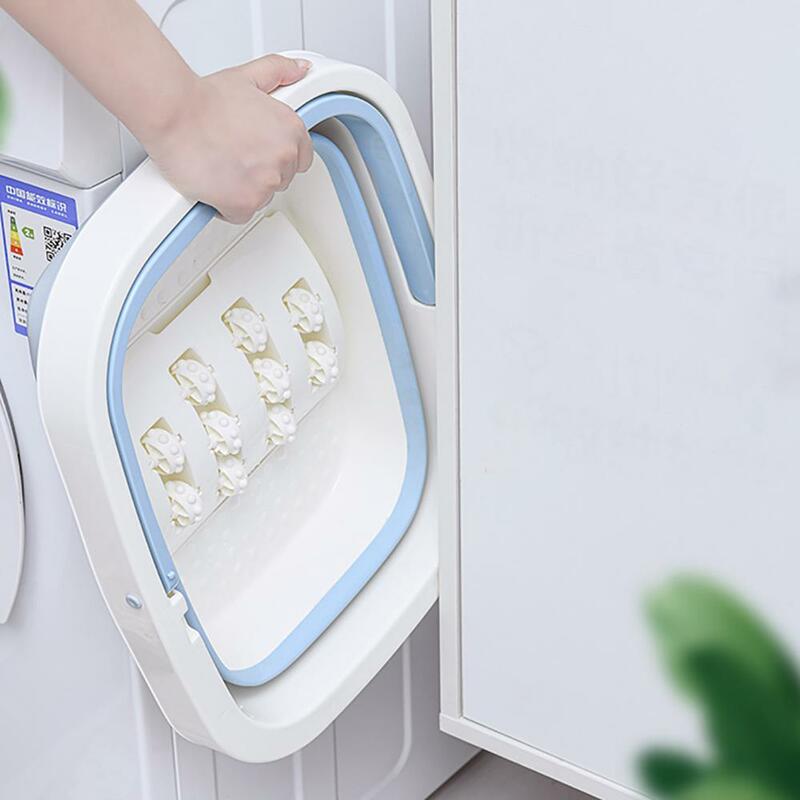 플라스틱 접이식 양동이 발 목욕 양동이 욕실 발 씻기 분지 세탁 버킷 휴대용 접이식 물 컨테이너 대형
