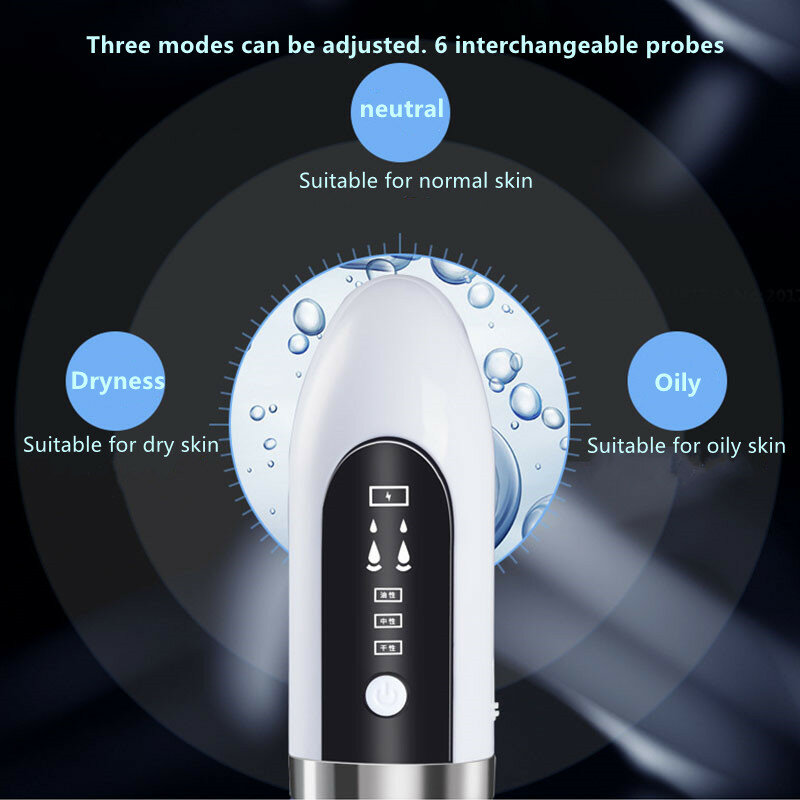 Gelembung Kecil Elektrik untuk Menghilangkan Komedo dan Jerawat Kecantikan Alat Perawatan Kulit Pengisian USB Siklus Air Pembersihan Pori Wajah