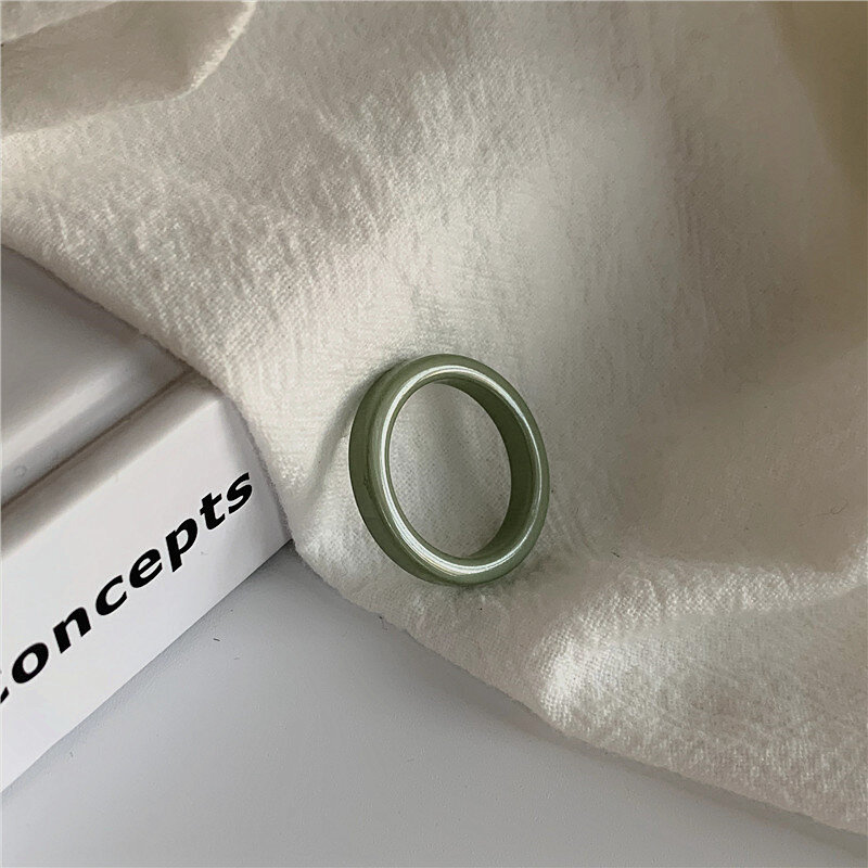 7 anelli Instagram minimalista stile Vintage moda anelli acrilici Texture per donne fidanzata studenti accessori gioielli regali
