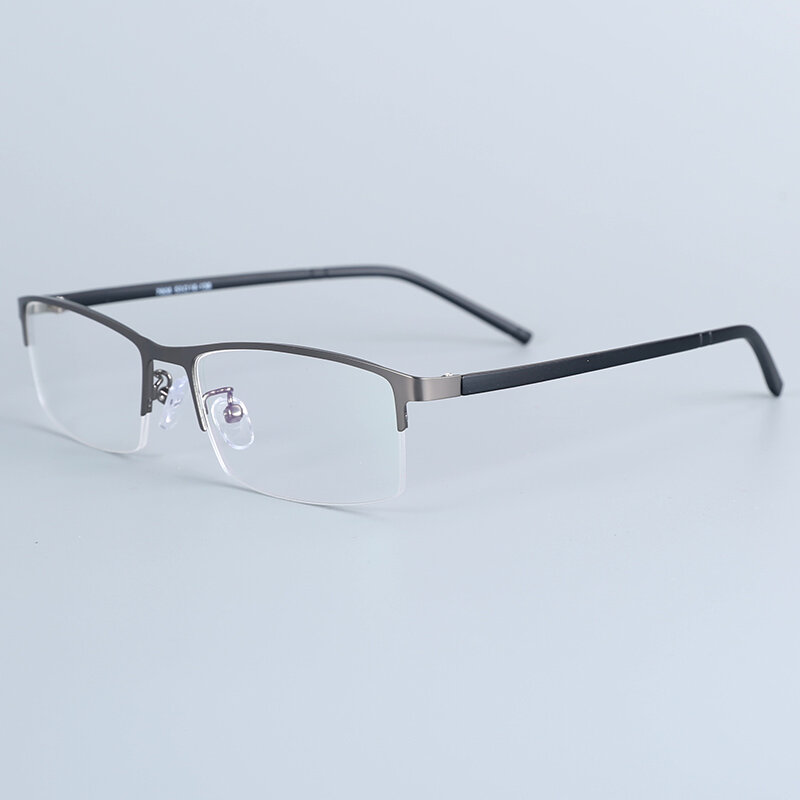JIFANPAUL metalowe okulary z lekkiego stopu rama unisex metalowe pół ramki optyczne anti-okulary do niebieskiego światła student ramki nowe modne okulary
